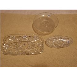 LOT OF 3 PLATTERS, NO CHIPS