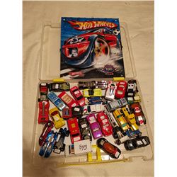 LARGE LOT OF TOY CARS & HOT WHEELS SIGN