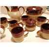 Image 4 : LARGE POTTERY SET, TEA POTS, CUPS, POT, CREAM, SUGAR