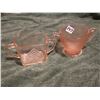 Image 1 : 2 DEPRESSION GLASS PIECES, PINK