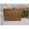 Image 4 : 2 ANTIQUE PICTURES IN WHITE/GOLD FRAME