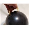 Image 6 : ANTIQUE 10 PIN BOWLING BALL, RUBBER W/ HANDLE