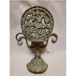 12" CAST IRON CANDLE STAND