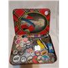 Image 1 : VINTAGE ITEMS INSIDE OLD TIN