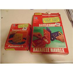 MILTON BRADLEY VINTAGE TRAVEL BATTLE SHIP & CONNECT 4 GAMES