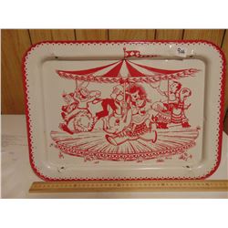 QUAKER LAVADA 1960'S MERRY GO ROUND TY LAP TRAY