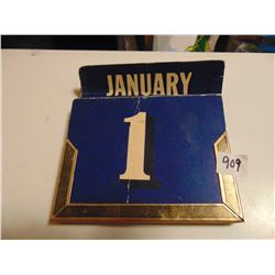 BLACKHALL & COMPANY MONTHS & DATE HOLDER OFF OLD BANK CALENDAR