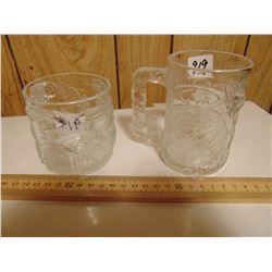 TWO MCDONALD'S 1995 BATMAN FOREVER GLASS CUPS