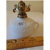 Image 1 : SMALL MILK GLASS (HONG KONG) OIL LAMP BASE