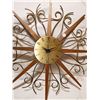Image 2 : SNIDER SUNBURST CLOCK 22" WITH MATCHING CANDLE HOLDERS