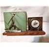 Image 4 : 22" ELECTRIC LAMP & CLOCK, CURLING THEME
