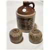 Image 1 : SYRUP JUG & 2 WYNYARD, SK PRIMITIVE SALT & PEPPER STONEWARE SHAKERS