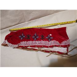 VERY OLD INFANT WRAP, BEADED, SOME BEADS MISSING