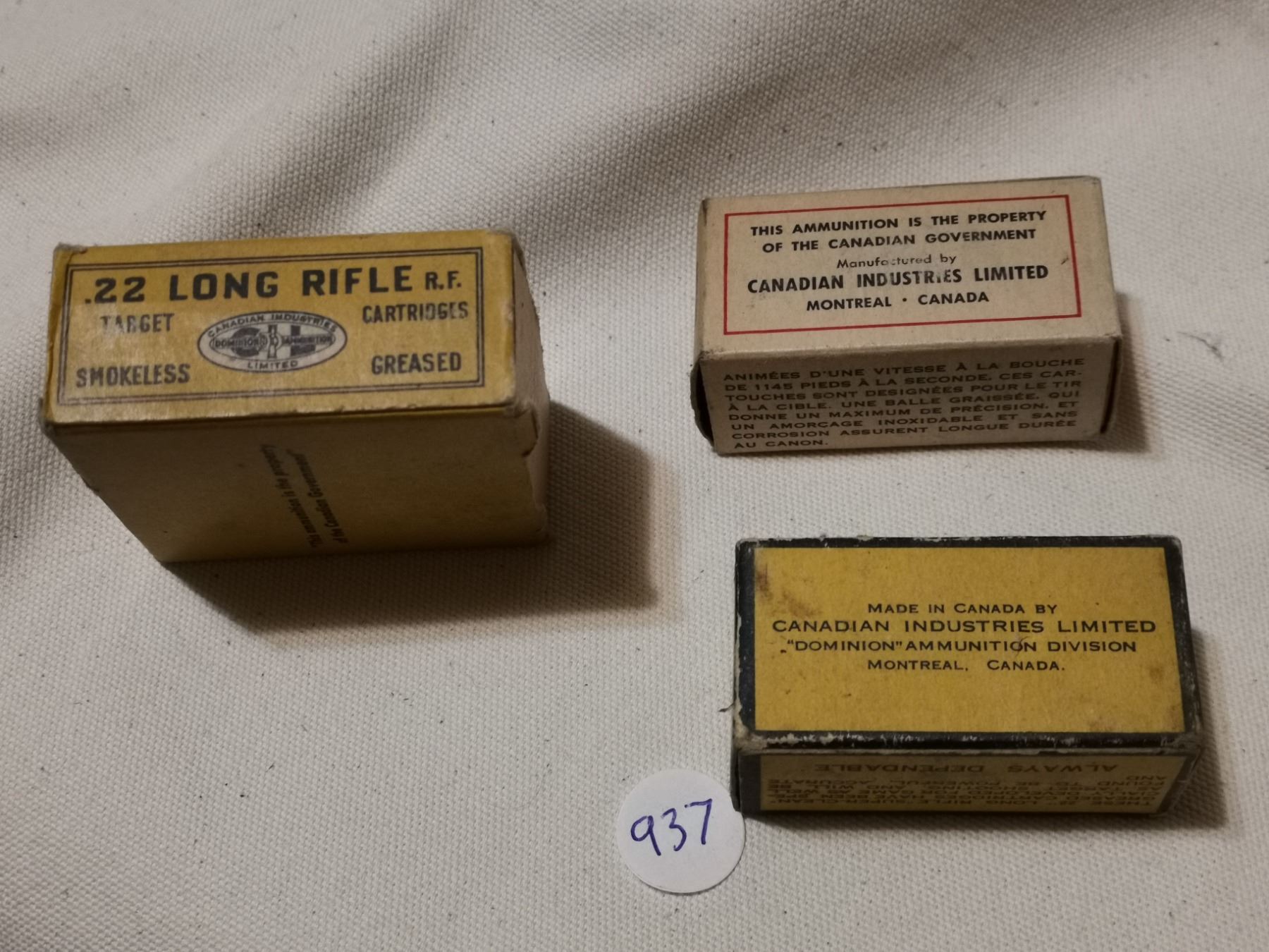 3 FULL BOXES OF 22 AMMUNITION, VINTAGE