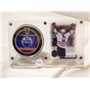 Image 1 : 1985 GRETZKY FRAMED PUCK & CARD, 215 POINT SEASON