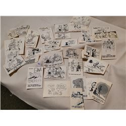 AROUND 40 VINTAGE ADULT JOKE CARDS, ORIGINAL
