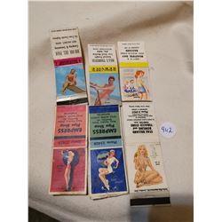 6 PIN-UP GIRLS MATCHBOOKS, LOT 1