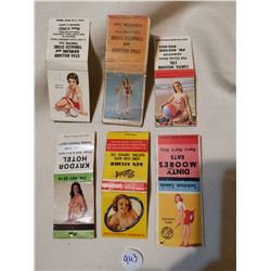 6 PIN-UP GIRLS MATCHBOOKS, LOT 2