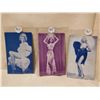 Image 1 : ORIGINAL 1940'S PIN-UP PHOTOS CARDS, 5 3/8 X 3 1/4, SET OF 3