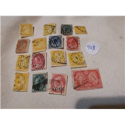 16 - LATE 1800'S VICTORIA CANADA STAMPS