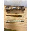 Image 1 : CHEESE BOX & 2 WOODEN RULERS