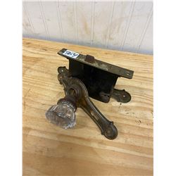 GLASS DOOR KNOB SET, COMPLETE
