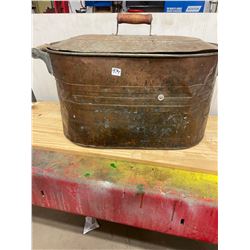 COPPER BOILER WOOD HANDLES