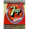 Image 1 : 7UP SIGN, EMBOSSED - REPRODUCTION 12 X 16"