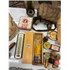 Image 4 : LARGE LOT OF COLLECTIBLES - PENCIL BOX, POISON BOTTLE, CALENDAR BUCKS, SHAVING ETC