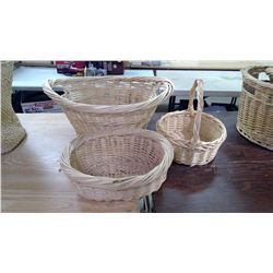 3 Wicker Baskets