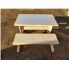 Image 3 : CHILDREN'S TABLE & 2 BENCHES