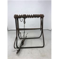 LARGE FUR BEARING MAMMAL TRAP HEAVY SPRING