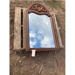 WOOD MIRROR LEGS TO FIT ON DRESSER