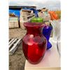 Image 2 : 7 VASES ONE BLUE ONE RED ONE GREEN 4 CLEAR