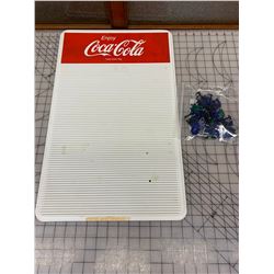 VINTAGE COCA-COLA MENU BOARD AND SOME LETTERS 24" x 14"