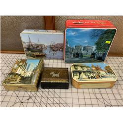 VINTAGE TINS LOT OF 5