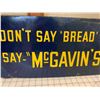 Image 3 : ORIGINAL VINTAGE MCGAVINS BREAD TIN ADVERTING SIGN 20" x 10"