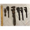 Image 1 : LOT OF ANTIQUE ADJUSTABLE WRENCHES