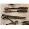 Image 2 : MISC LOT ANTIQUE TOOLS SOLDERING IRONS GRINDER ETC