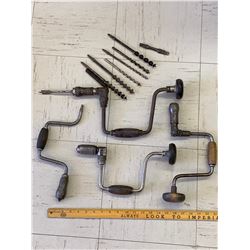 LOT OF OLD DRILLS AND BITS