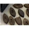 Image 2 : LOT OF ANTIQUE SAD IRONS AND MILK CRATE