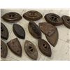 Image 3 : LOT OF ANTIQUE SAD IRONS AND MILK CRATE