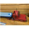 Image 7 : WOODEN TRACTOR AND SEMI CRIB BOARD