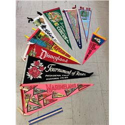 LOT OF VINTAGE SOUVENIR PENNANTS