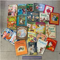 LOT OF VINTAGE CHILDRENS BOOKS CHARLIE BROWN YOGI BEAR ETC