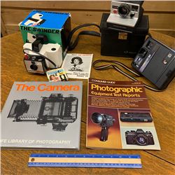 VINTAGE CAMERAS CASES AND PHOTOGRAPHY BOOKS