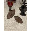 Image 4 : MISC LOT COFFEE GRINDER JACKS SAD IRONS