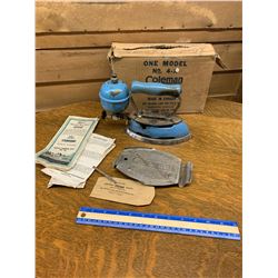 COLEMAN NO. 4A IRON WITH BOX INSTRUCTIONS ETC
