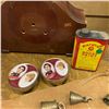 Image 4 : MISC LOT CLOCK PIECE TINS CROCK BELLS
