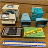 Image 1 : LOT OF VINTAGE SLIDE VIEWERS, FILM SPLICER AND BOXES